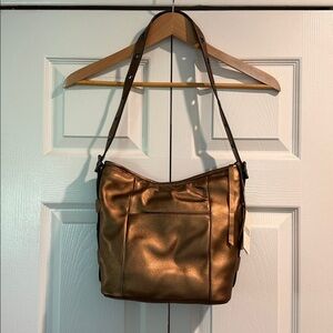 Aimee Kestenberg Metallic Bronze Hobo Bag